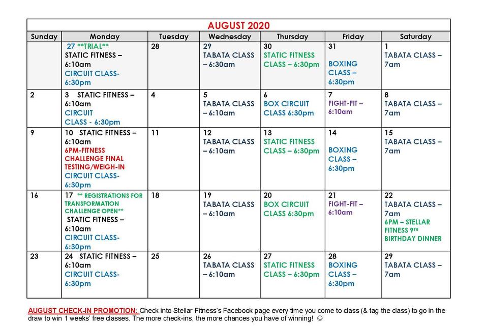 COMMUNITY CLASSES TIMETABLE